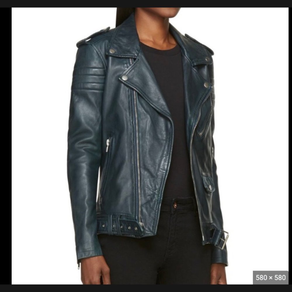 BLK DNM Leather MOTO jacket size XS